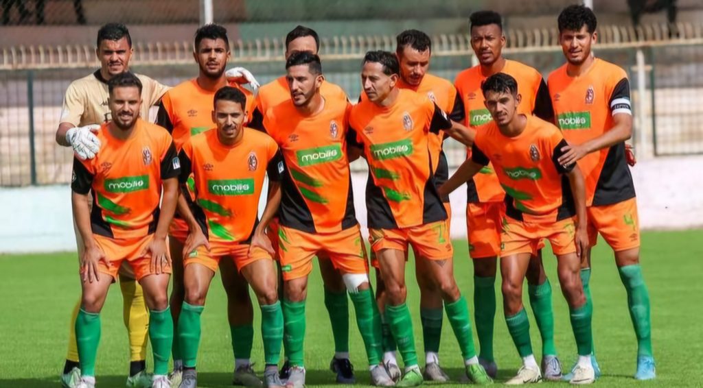 league 2 - the team of widad boufarik before starting the match