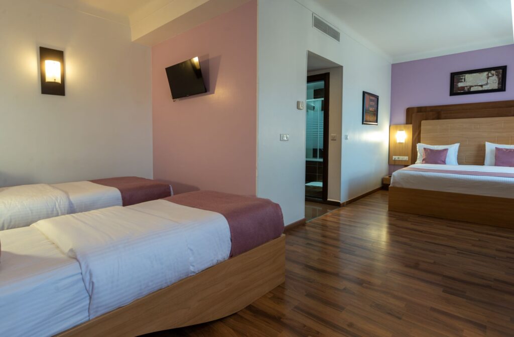 triple room in clean hotel